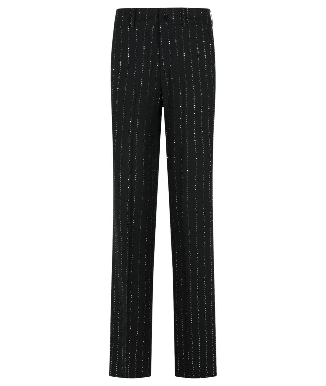 PHILIPP PLEIN Черные вискозные прямые брюки, фото 1