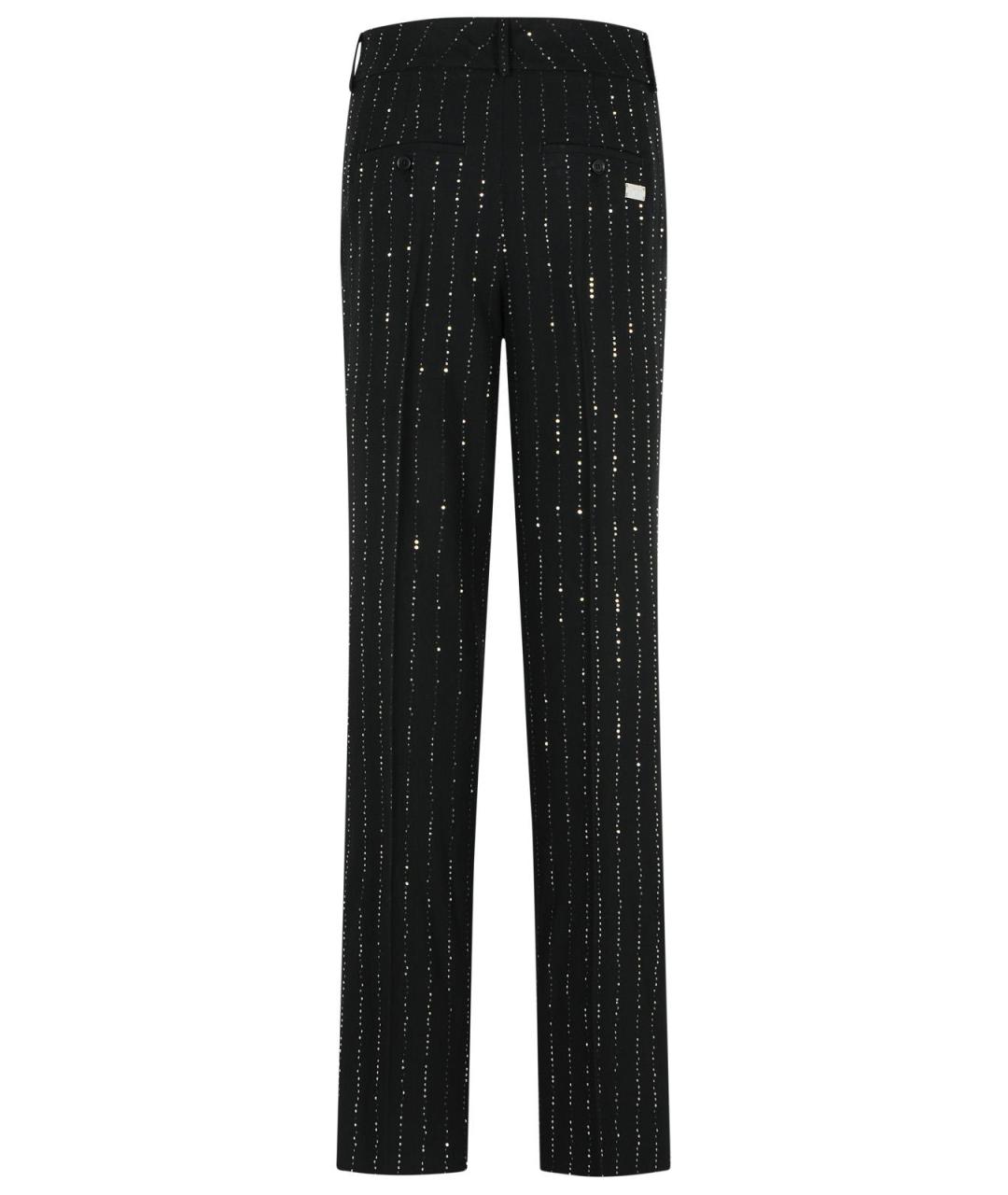 PHILIPP PLEIN Черные вискозные прямые брюки, фото 3