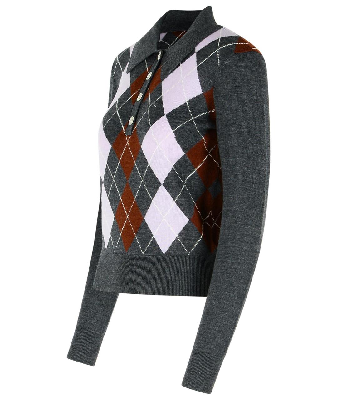 SELF-PORTRAIT Серый шерстяной джемпер / свитер, фото 2