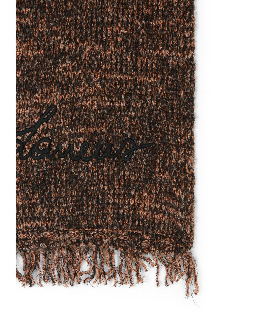 LANEUS Коричневый шерстяной шарф, фото 3