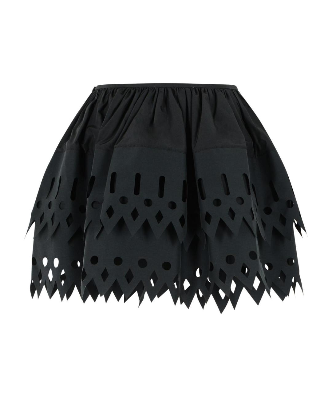 BLUMARINE Черная полиэстеровая юбка мини, фото 3