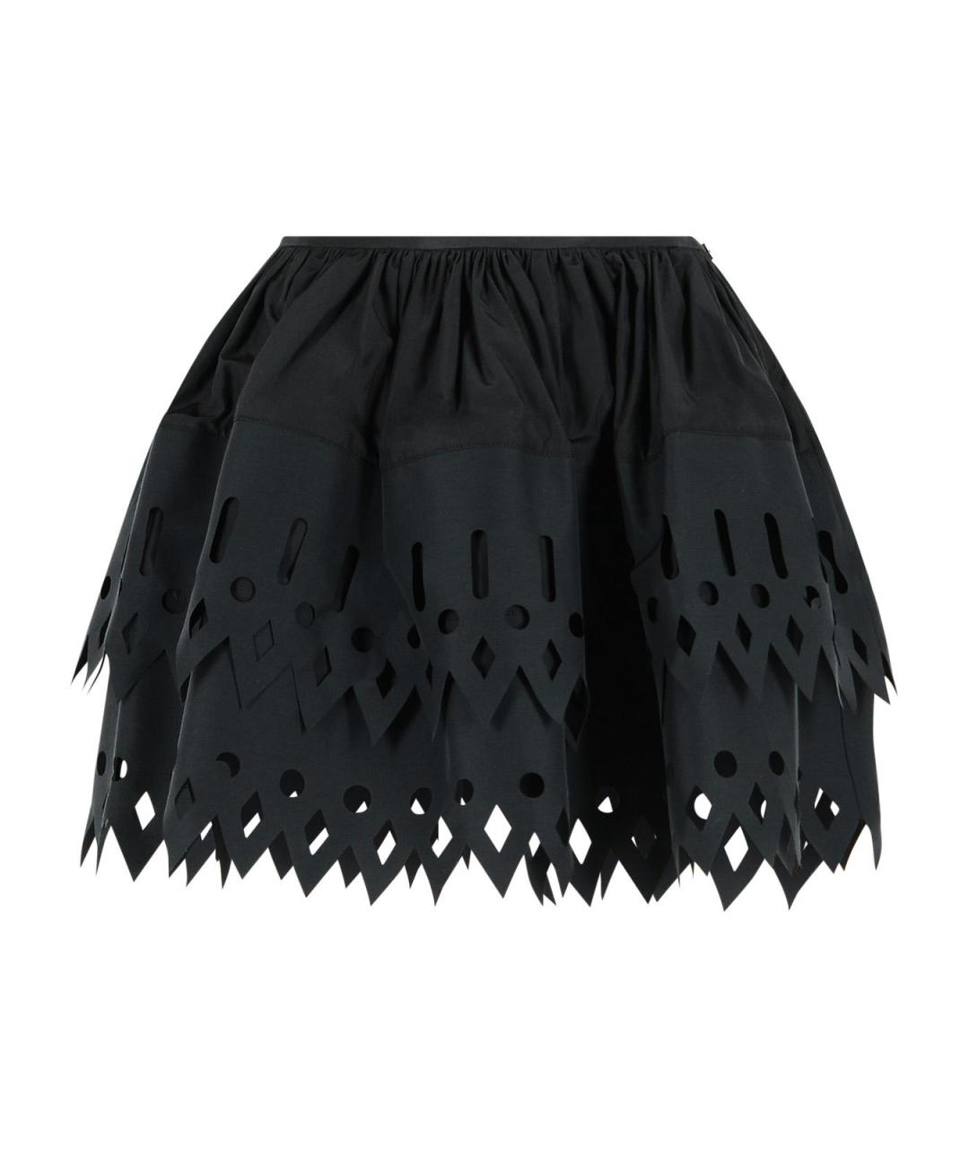 BLUMARINE Черная полиэстеровая юбка мини, фото 1