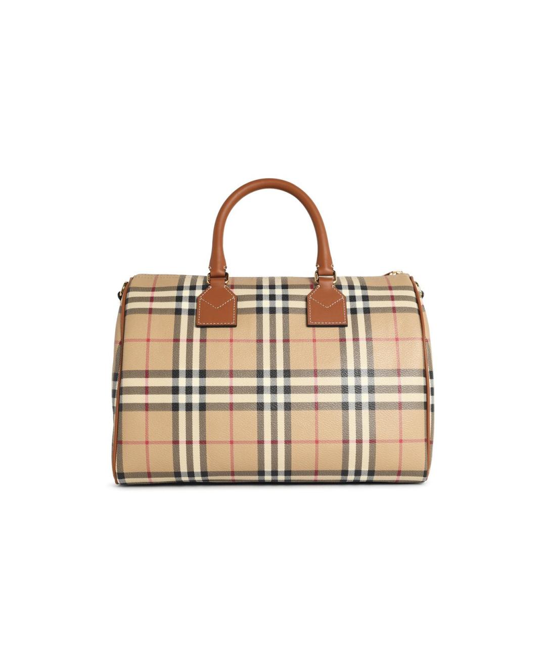 BURBERRY Бежевая хлопковая сумка с короткими ручками, фото 3