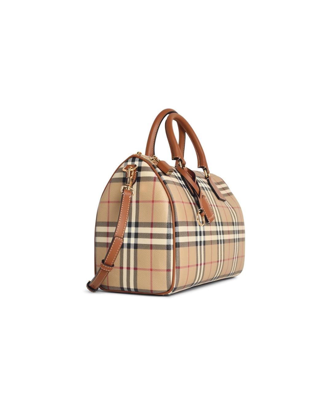 BURBERRY Бежевая хлопковая сумка с короткими ручками, фото 2