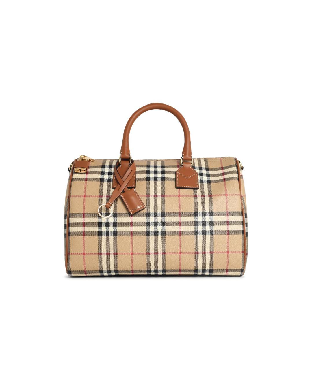 BURBERRY Бежевая хлопковая сумка с короткими ручками, фото 1