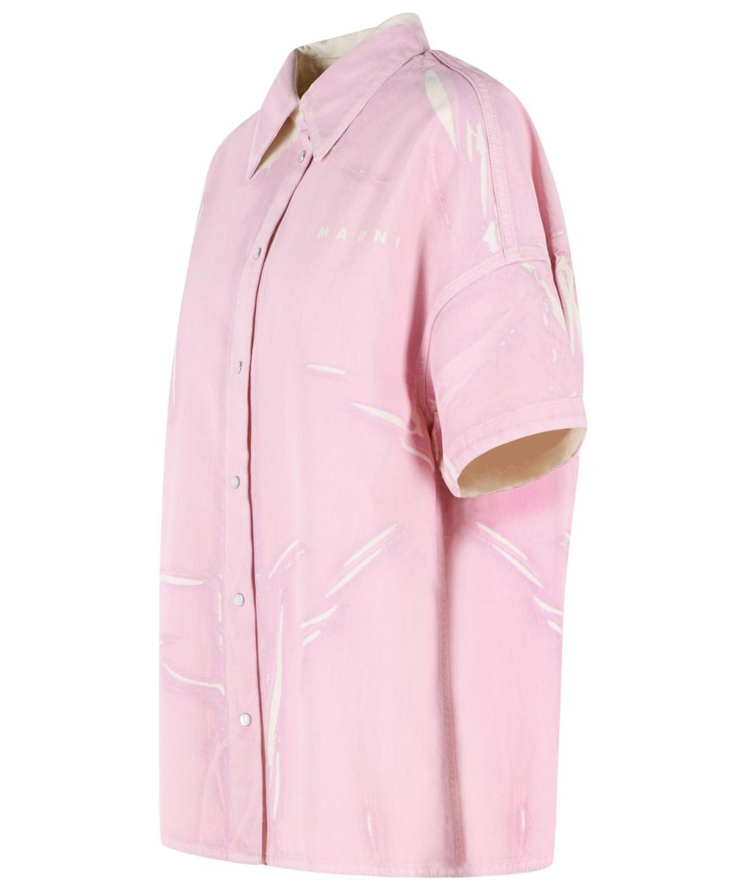 MARNI Розовая хлопковая рубашка, фото 2