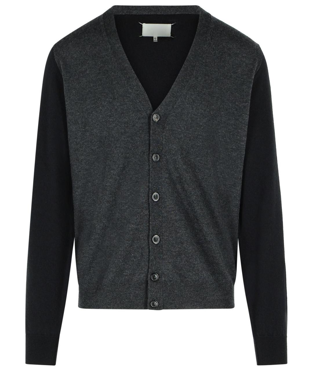MAISON MARGIELA Серый шерстяной кардиган, фото 1