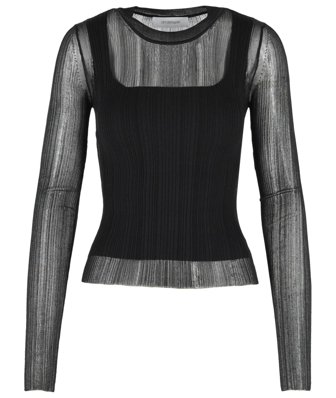 SPORTMAX Черная вискозная блузы, фото 1