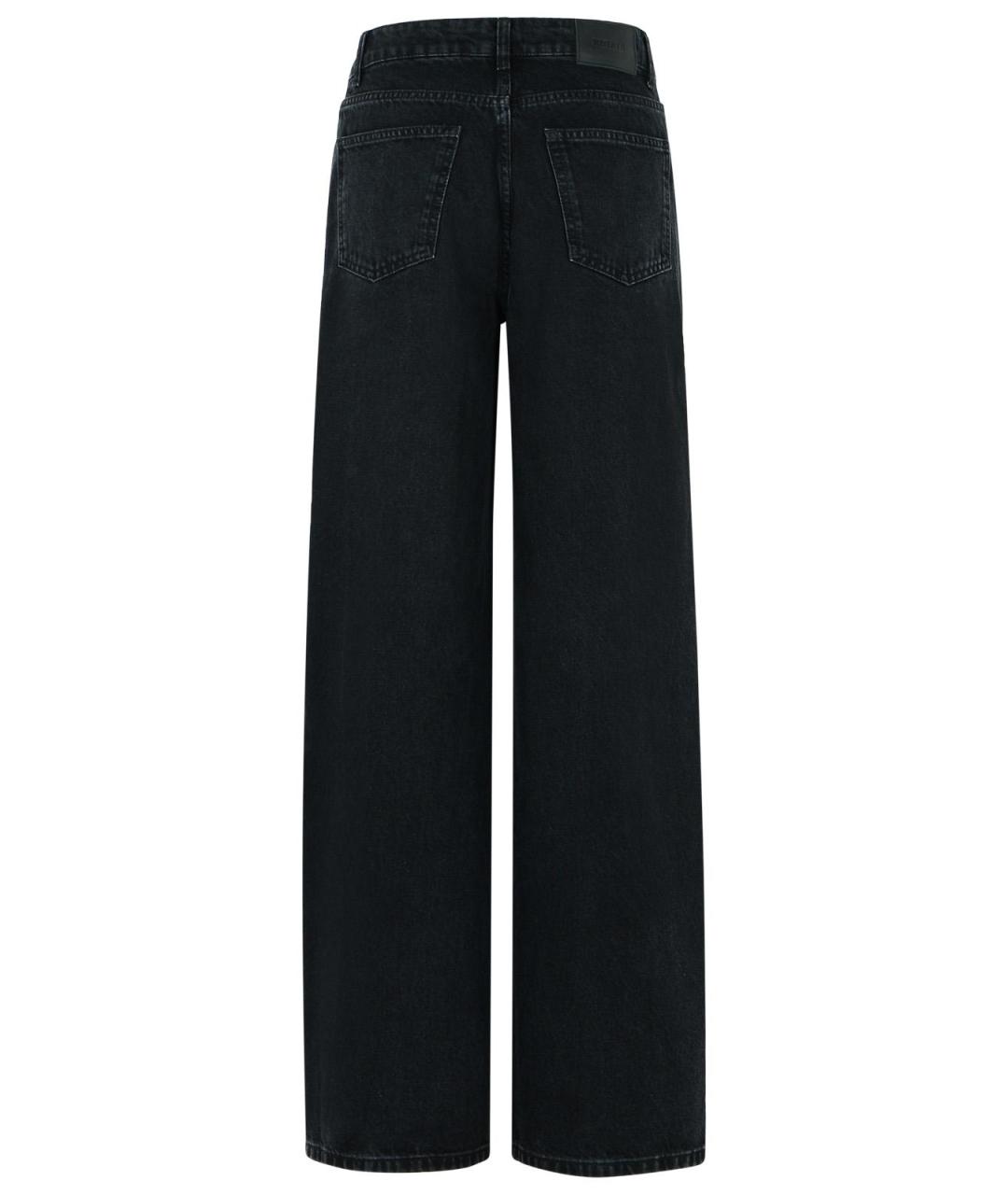 ROTATE Черные хлопковые прямые джинсы, фото 3