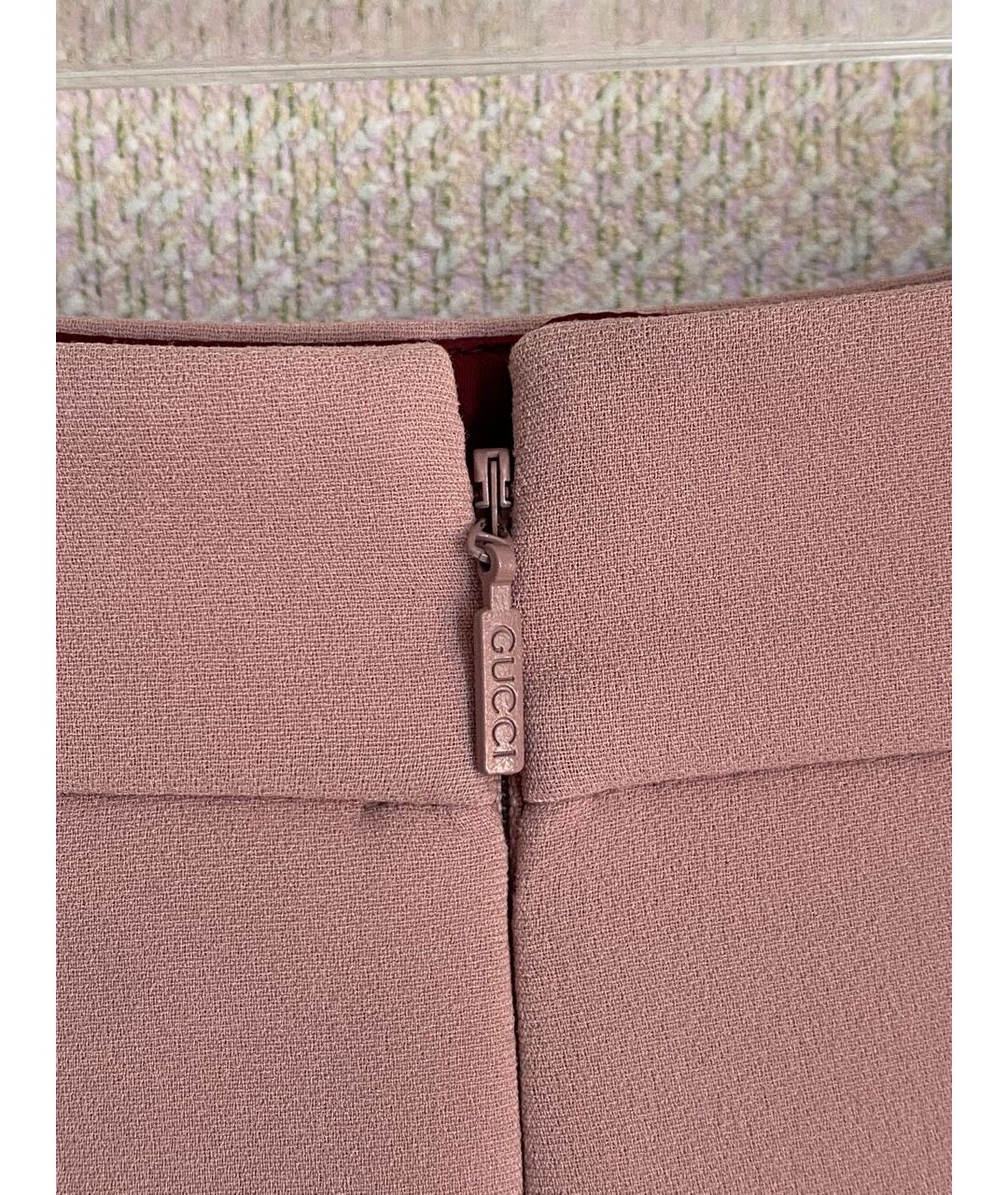 GUCCI Розовая полиэстеровая юбка миди, фото 3