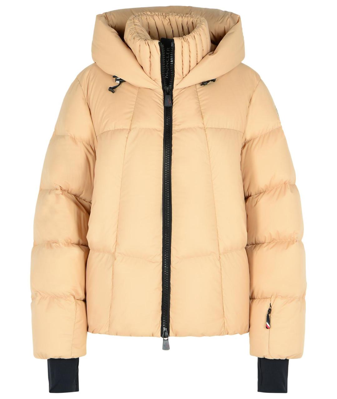 MONCLER GRENOBLE Бежевый полиамидовый пуховик, фото 1