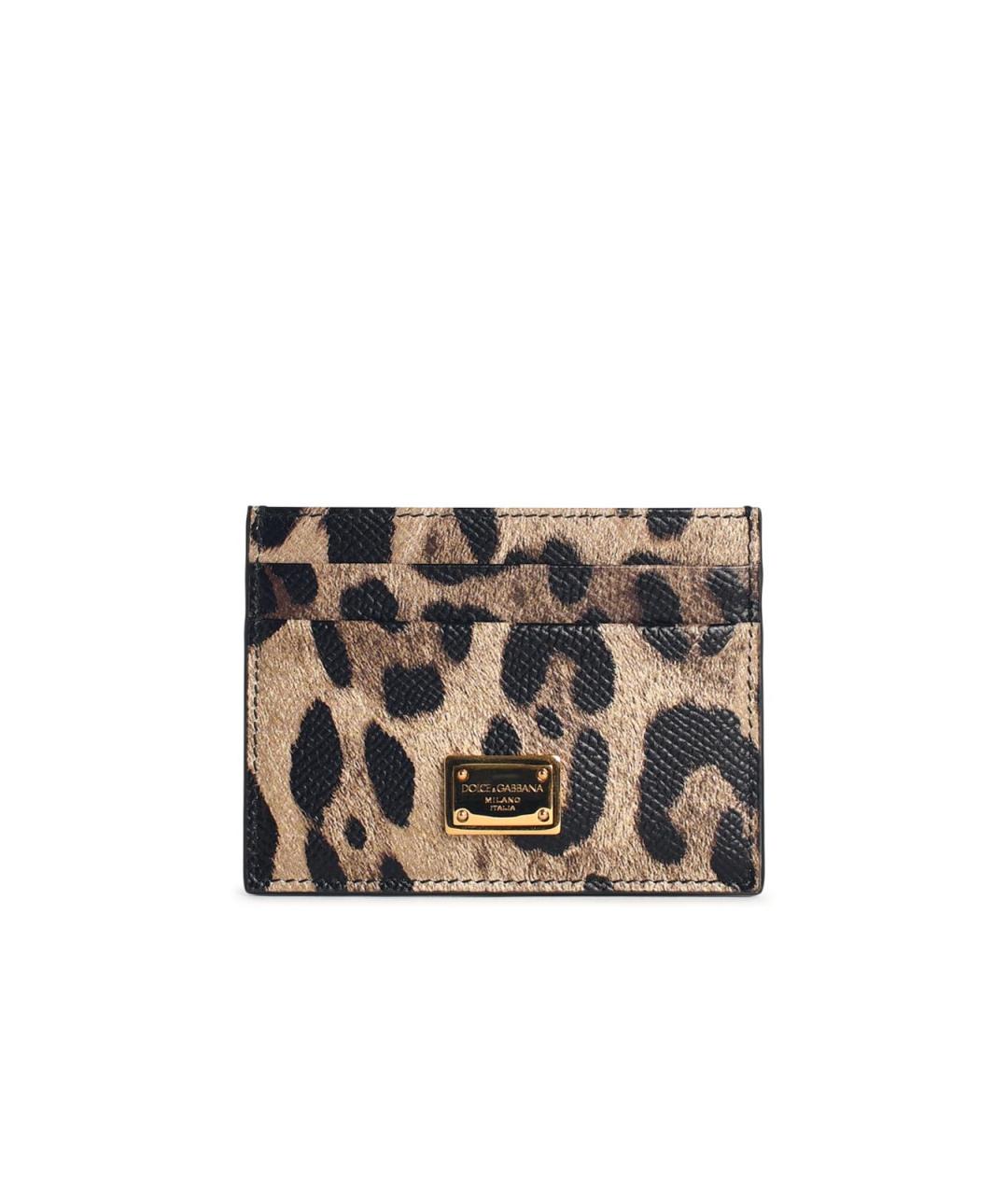 DOLCE&GABBANA Коричневый кожаный кардхолдер, фото 1