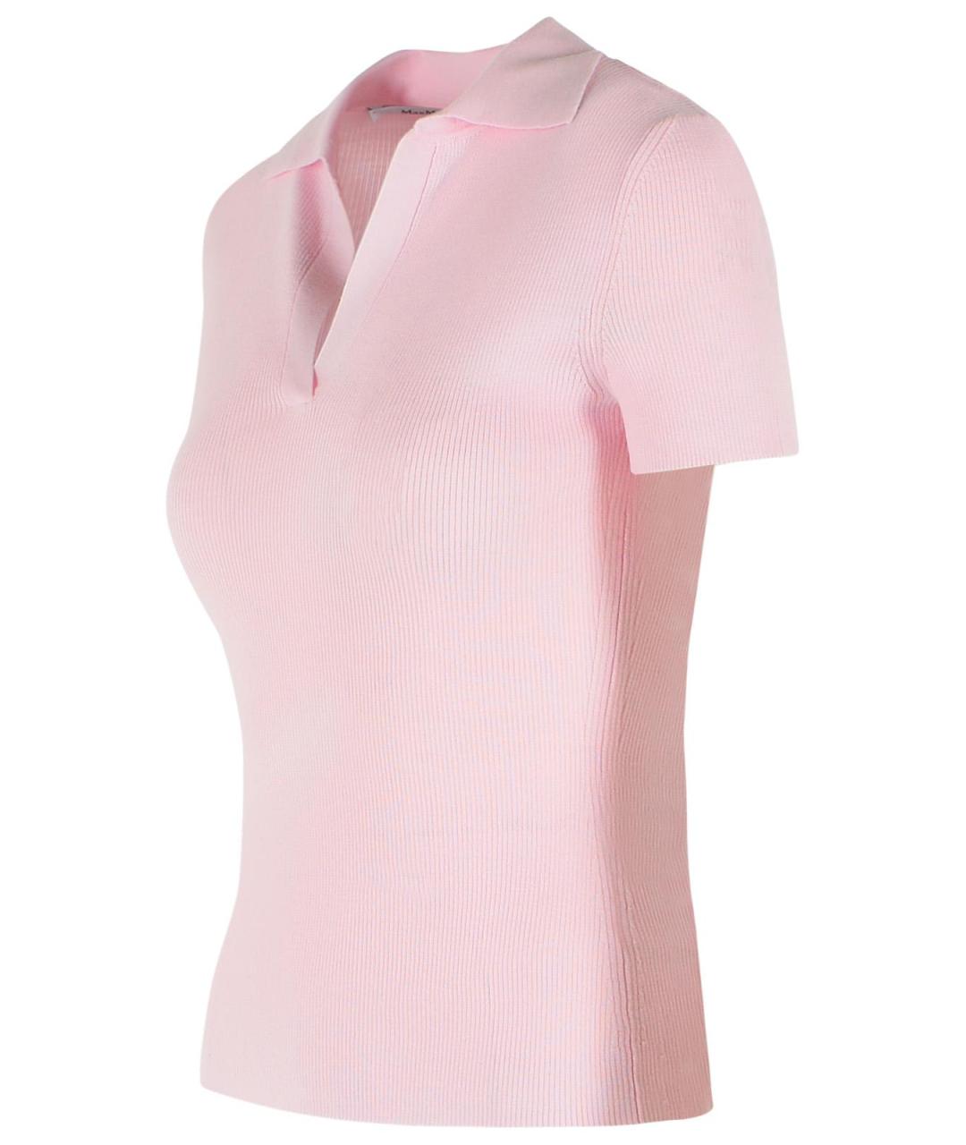 MAX MARA Розовая шерстяная футболка, фото 2