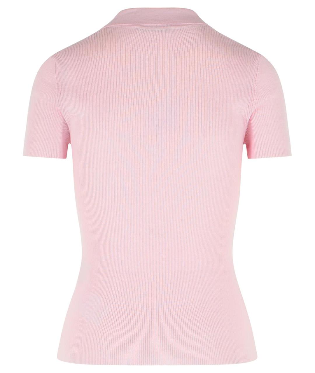 MAX MARA Розовая шерстяная футболка, фото 3