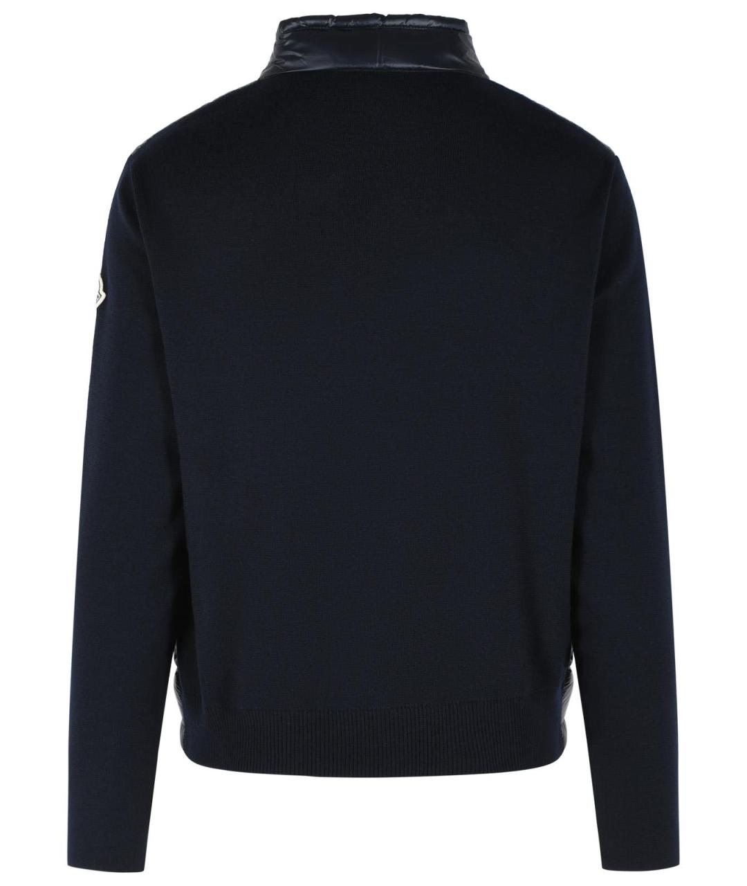 MONCLER Темно-синяя полиамидовая куртка, фото 3