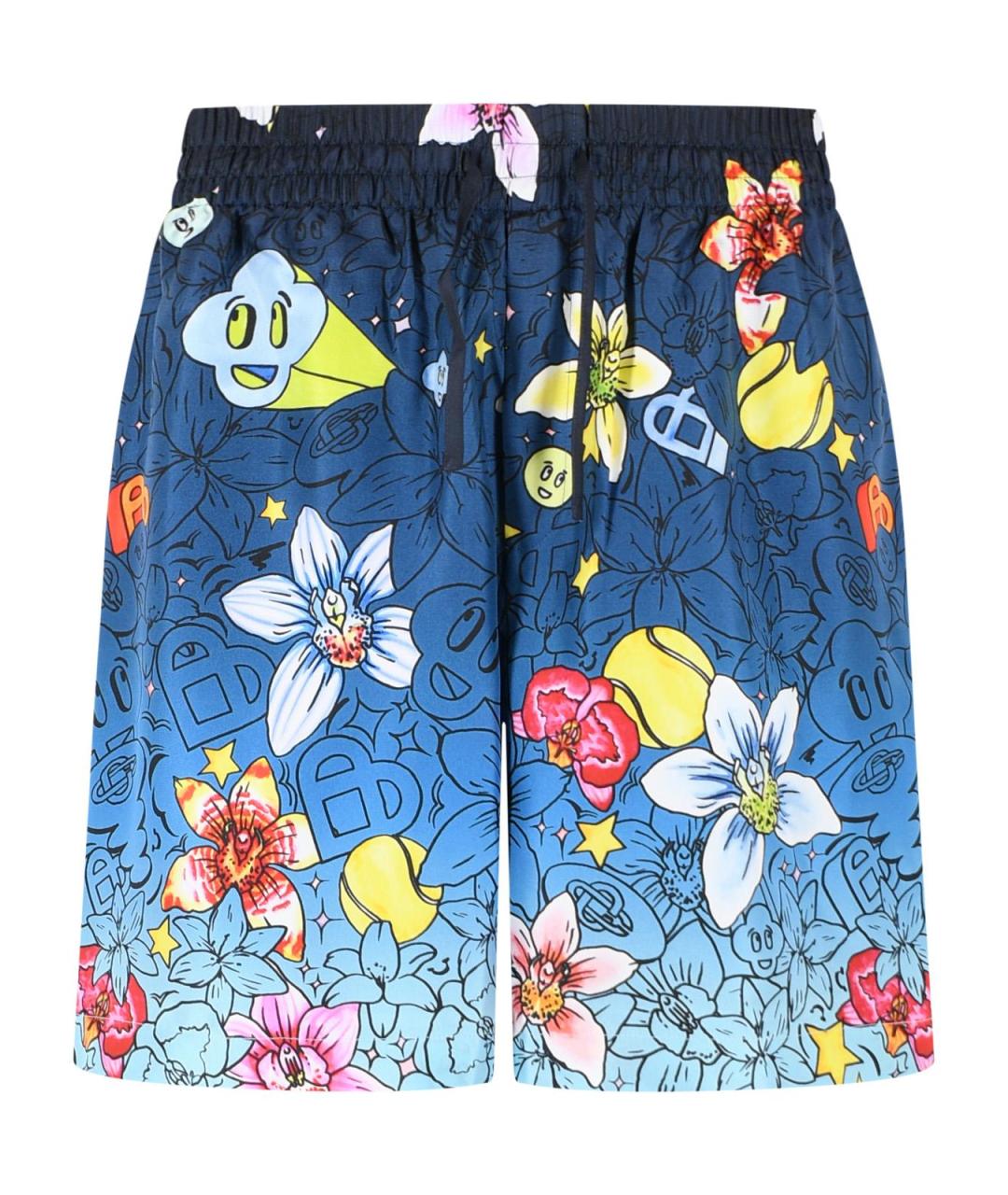 CASABLANCA Синие шелковые шорты, фото 1