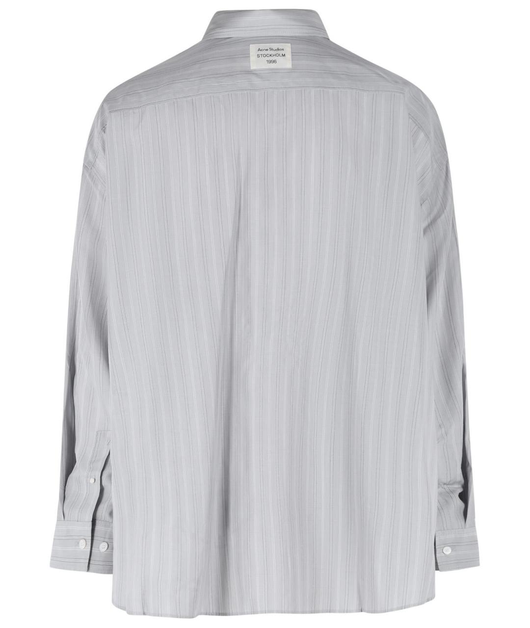ACNE STUDIOS Серая хлопковая кэжуал рубашка, фото 3