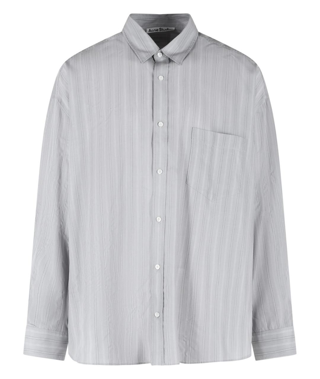 ACNE STUDIOS Серая хлопковая кэжуал рубашка, фото 1