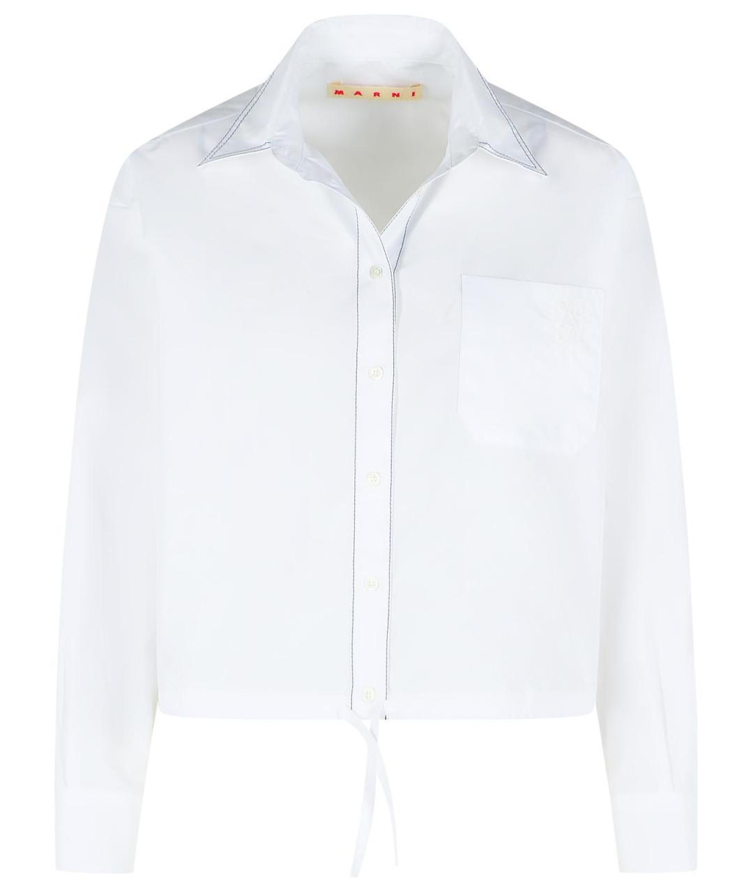 MARNI Белая хлопковая рубашка, фото 1