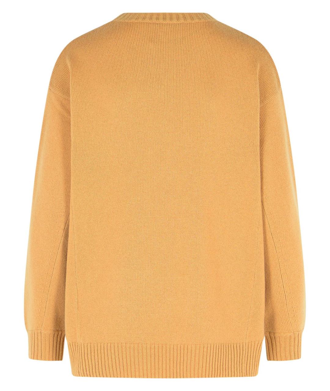 MAX MARA Бежевый шерстяной джемпер / свитер, фото 3