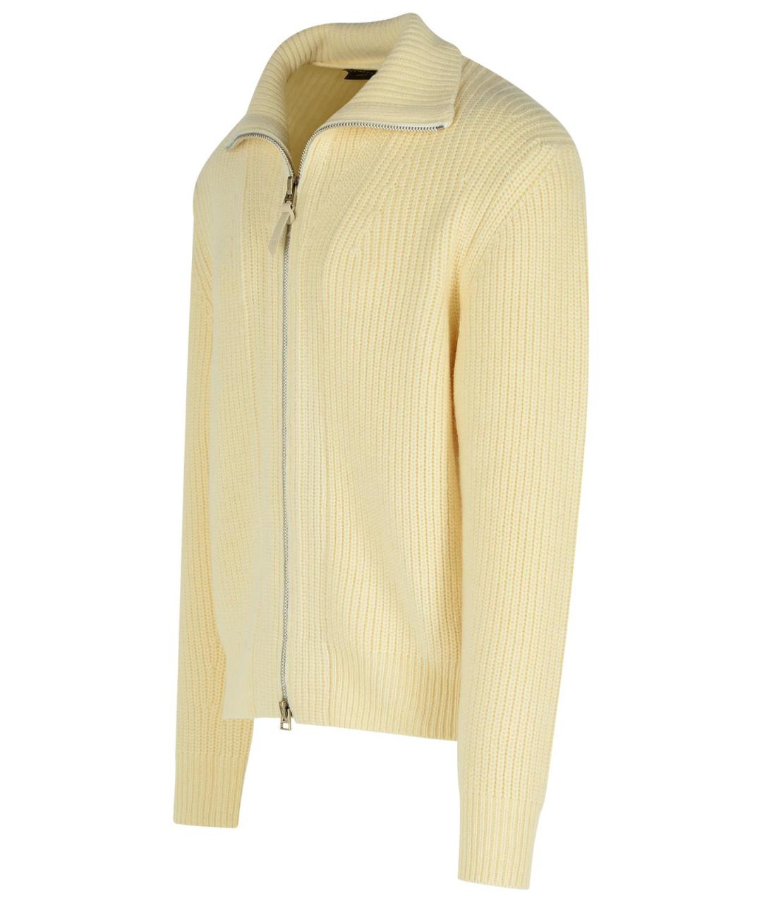 TOM FORD Желтый шерстяной кардиган, фото 2