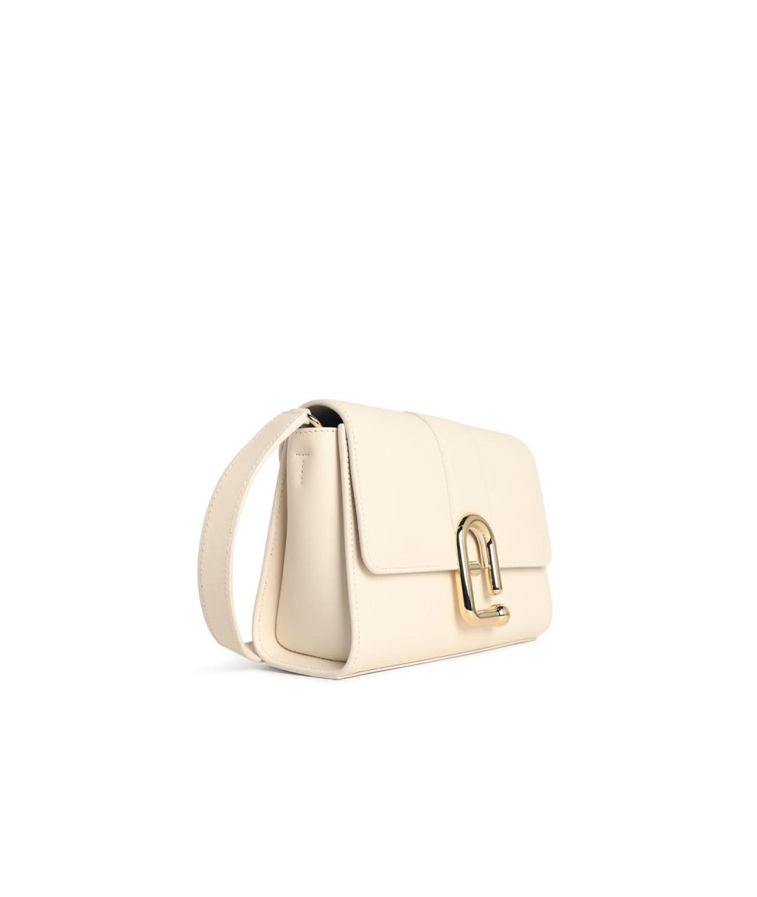 FURLA Бежевая кожаная сумка через плечо, фото 2
