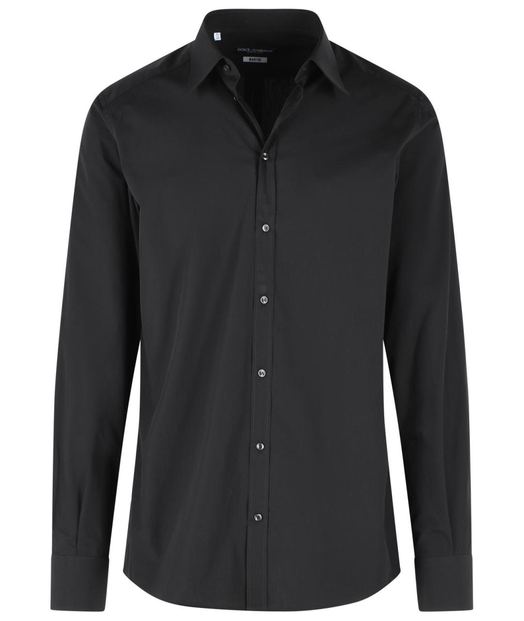 DOLCE&GABBANA Черная хлопковая классическая рубашка, фото 1
