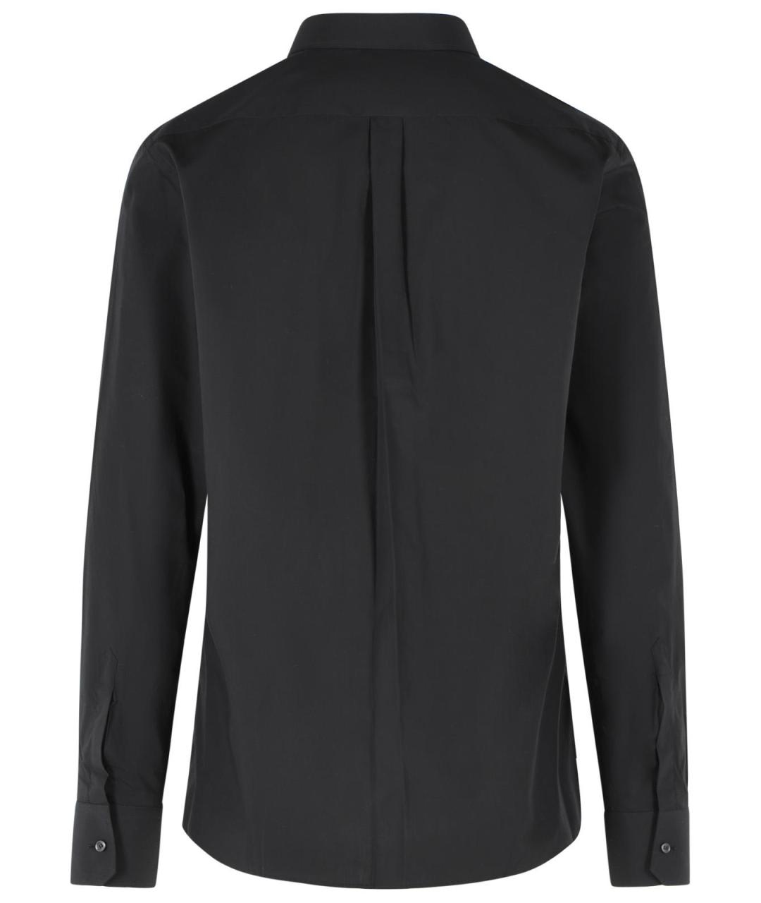 DOLCE&GABBANA Черная хлопковая классическая рубашка, фото 3