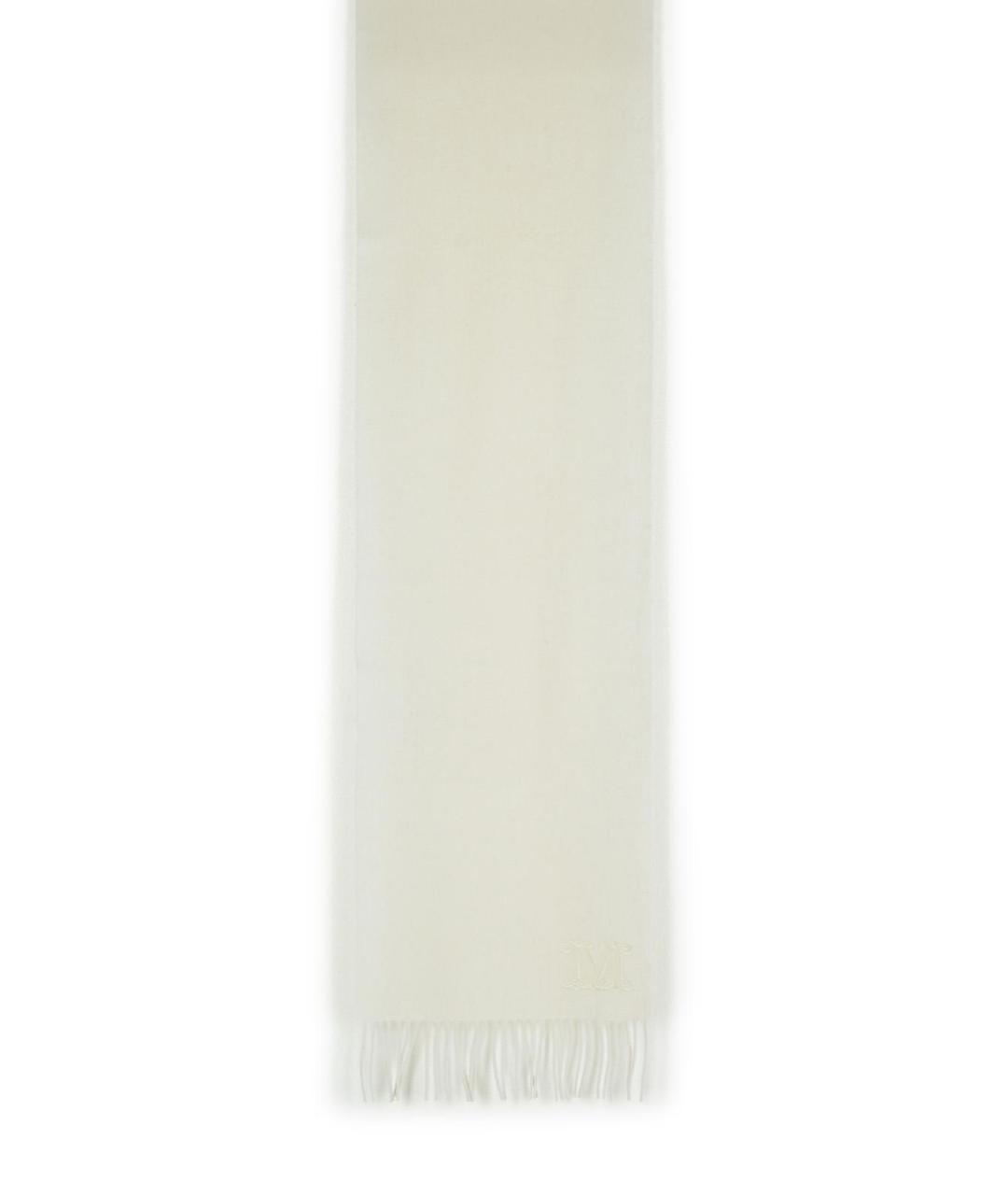 MAX MARA Белый кашемировый шарф, фото 1