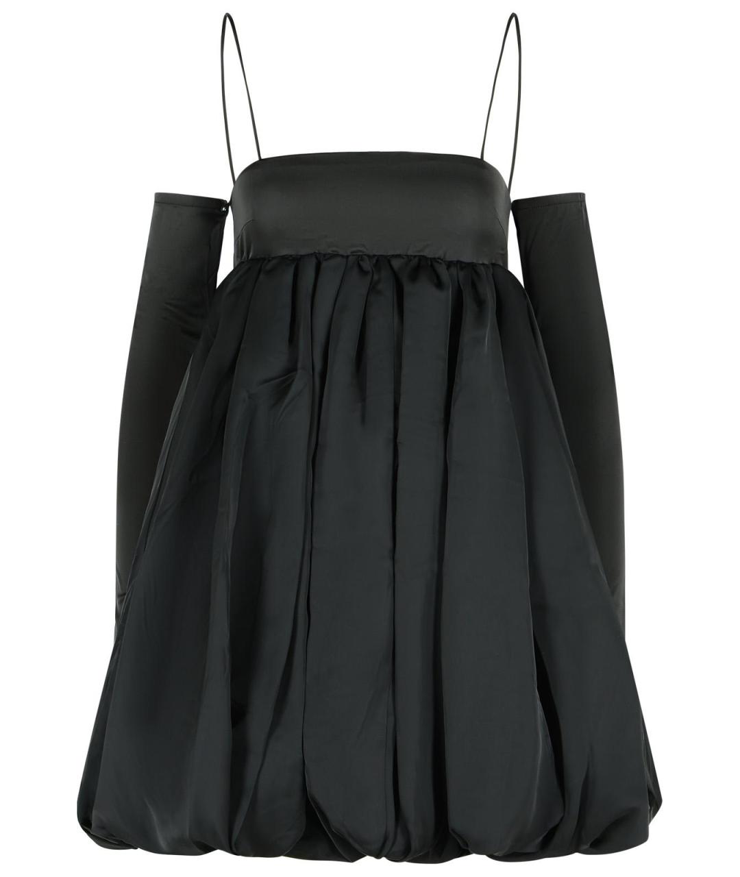 ROTATE Черное полиэстеровое коктейльное платье, фото 1