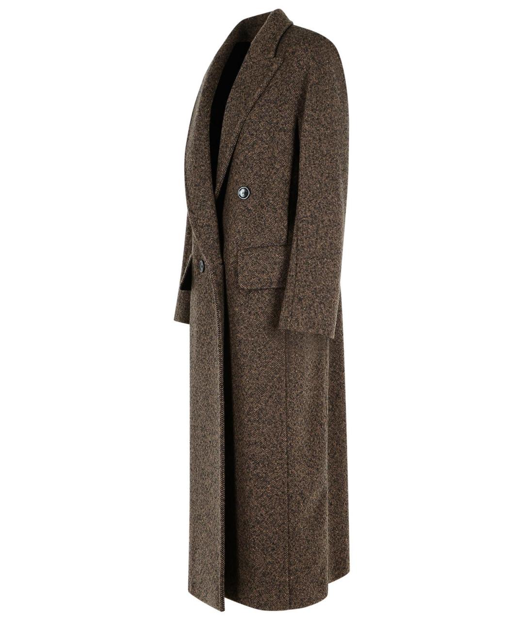 MAX MARA Коричневое шерстяное пальто, фото 2