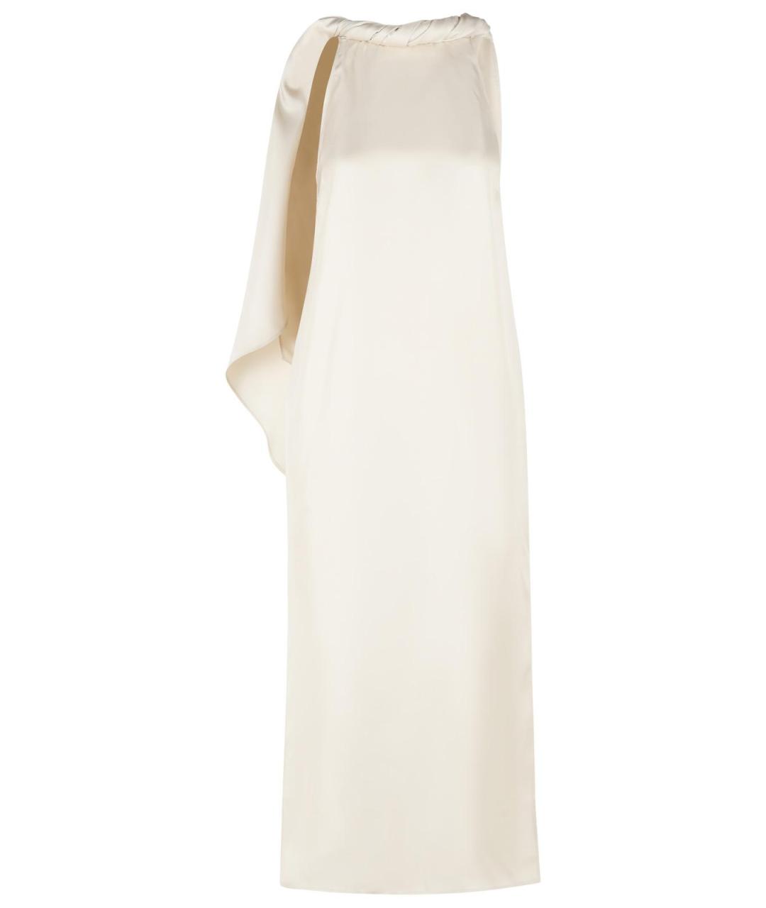 LOULOU STUDIO Белое шелковое коктейльное платье, фото 1