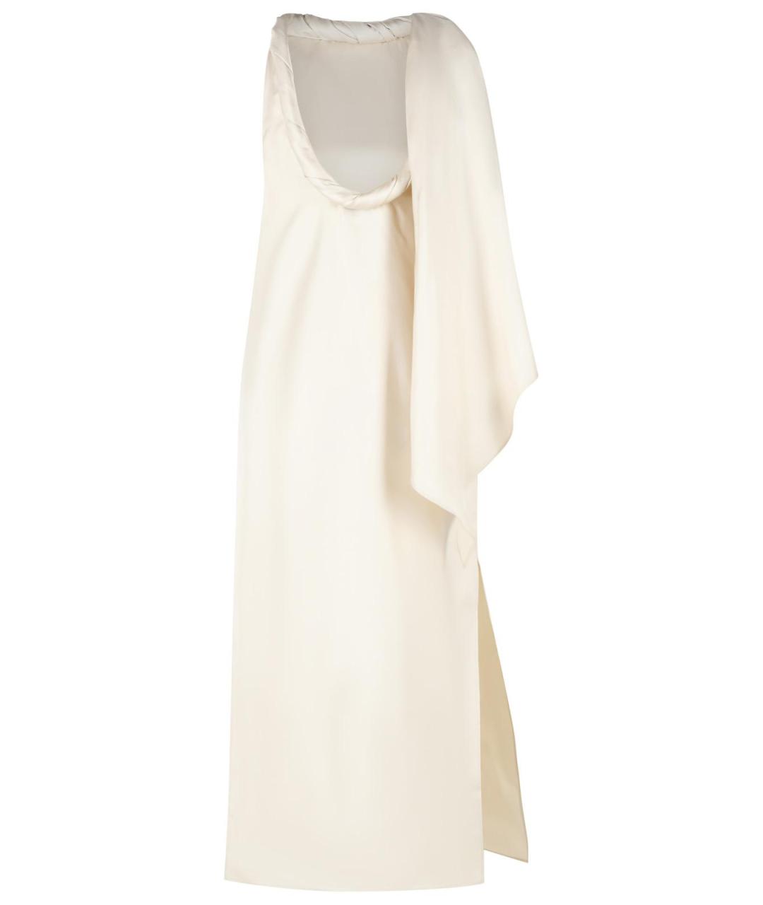 LOULOU STUDIO Белое шелковое коктейльное платье, фото 3