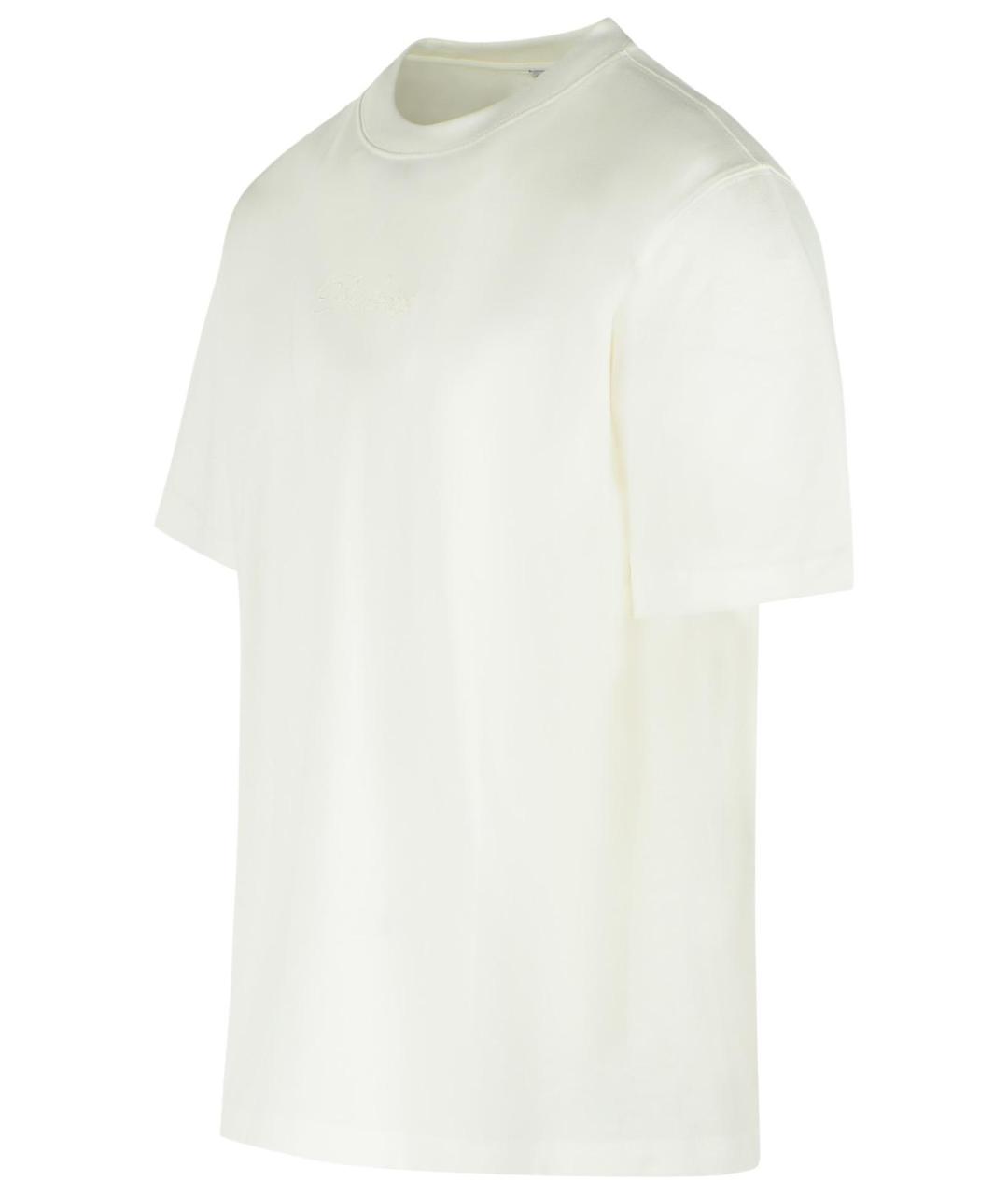 BURBERRY Белая хлопковая футболка, фото 2