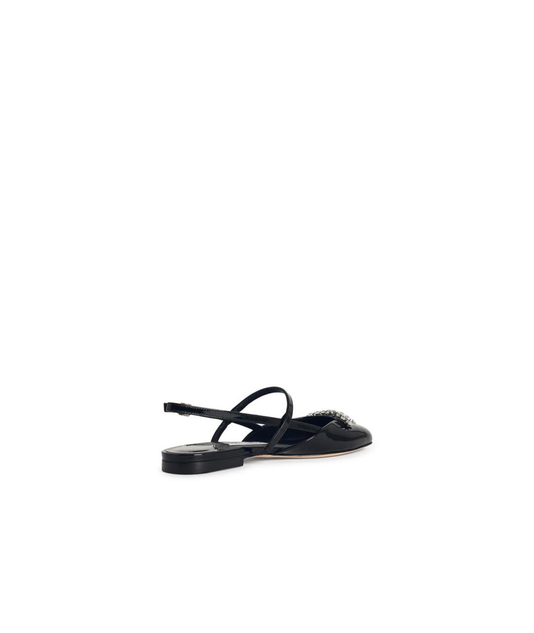 JIMMY CHOO Черные балетки из лакированной кожи, фото 3