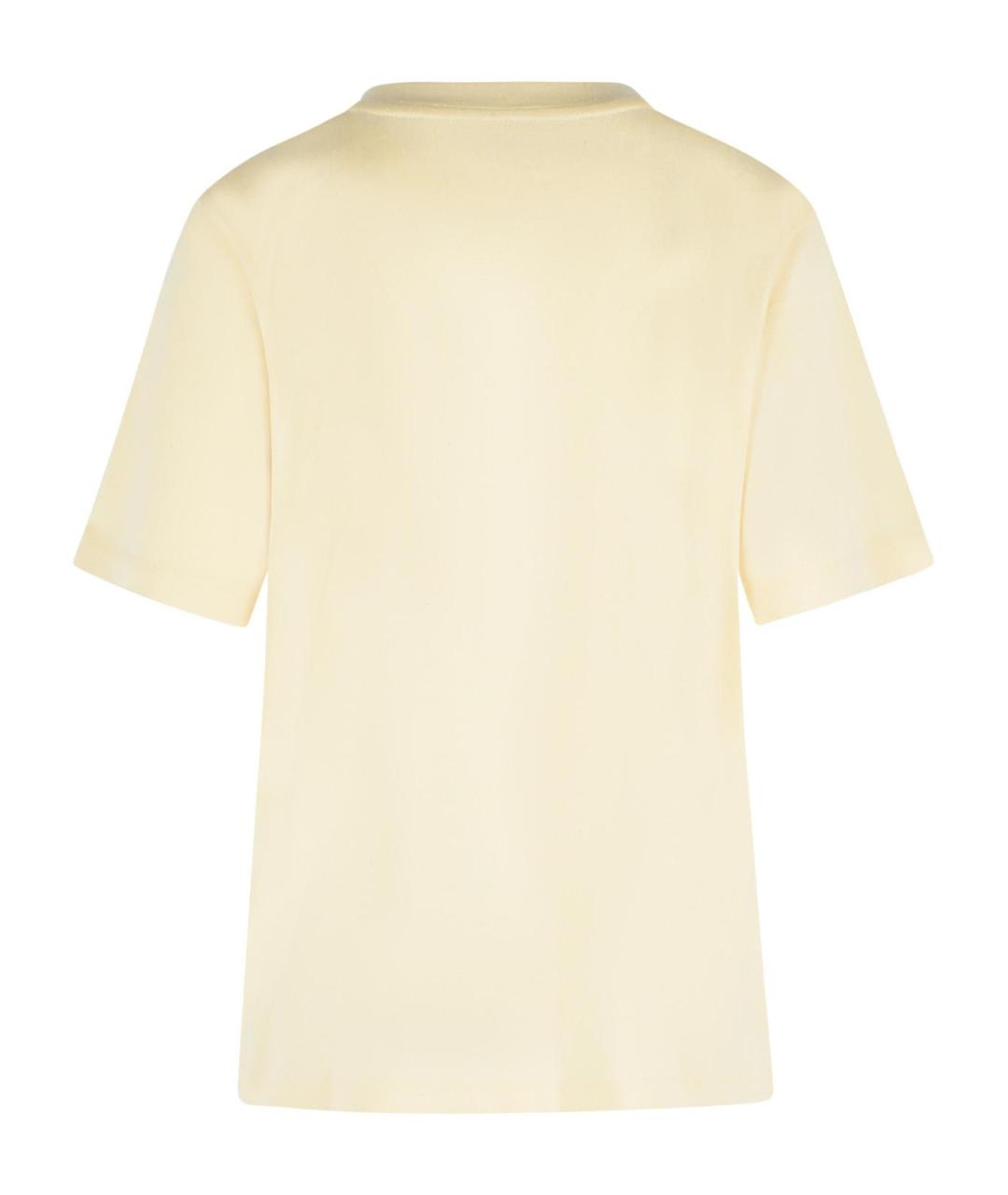 KHAITE Бежевая шелковая футболка, фото 3