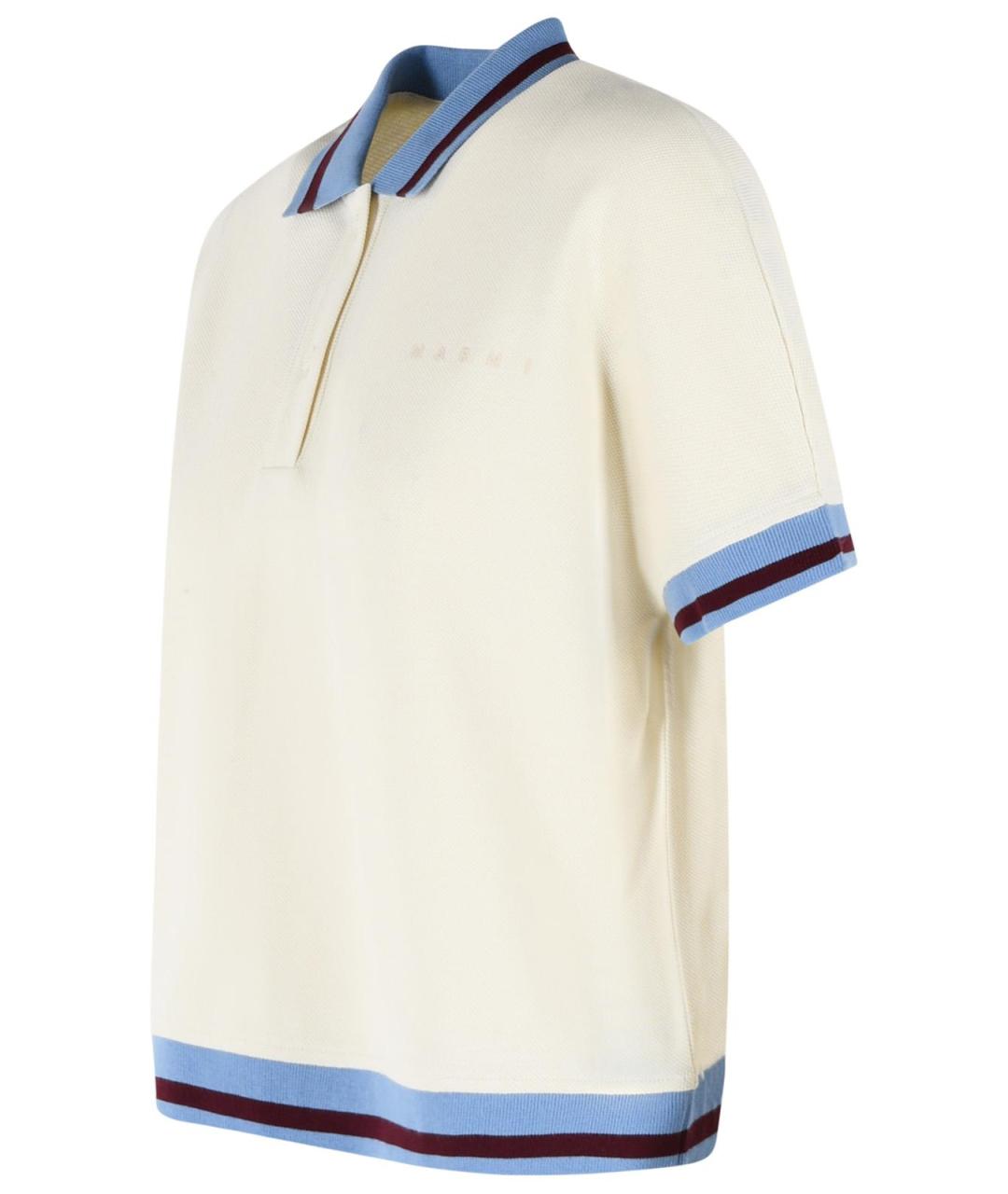 MARNI Белая хлопковая футболка, фото 2