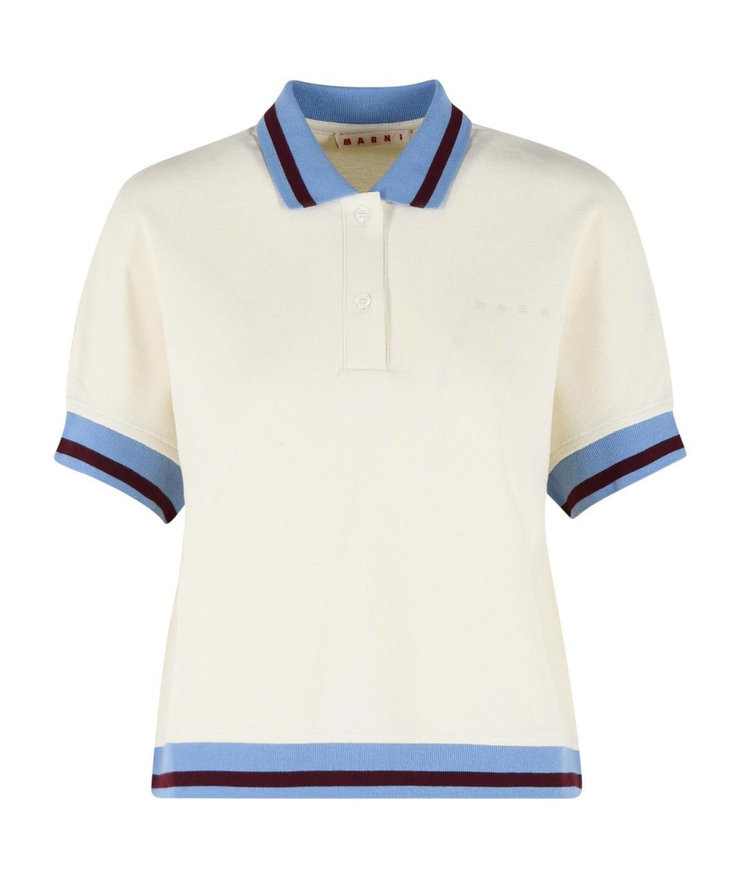 MARNI Белая хлопковая футболка, фото 1