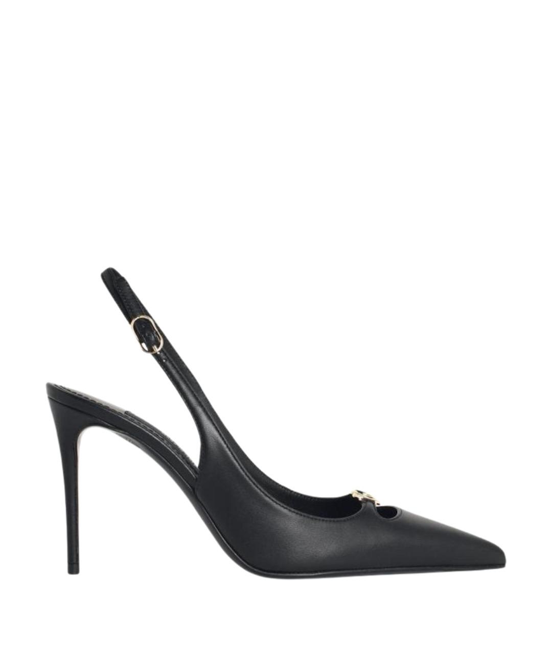 DOLCE&GABBANA Черные кожаные туфли, фото 1