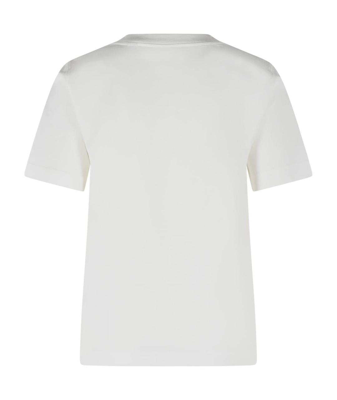 BURBERRY Белая хлопковая футболка, фото 3