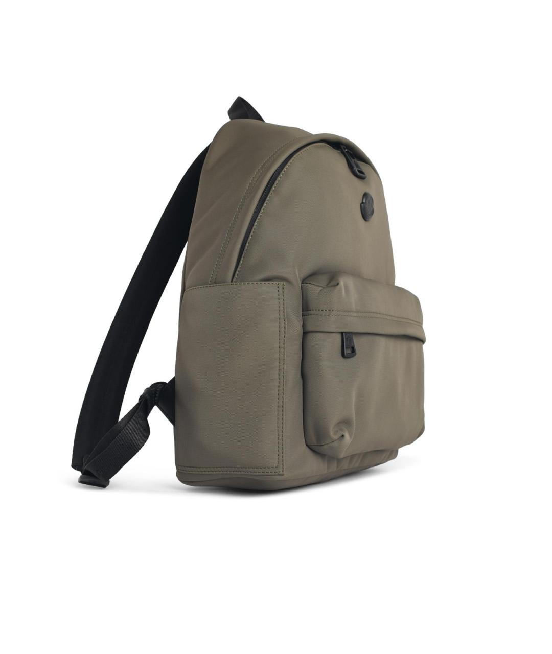 MONCLER Зеленый тканевый рюкзак, фото 2