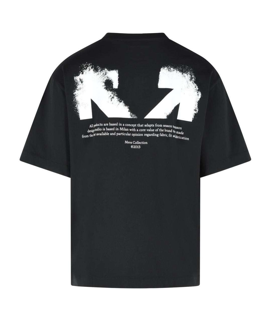 OFF-WHITE Черная хлопковая футболка, фото 3