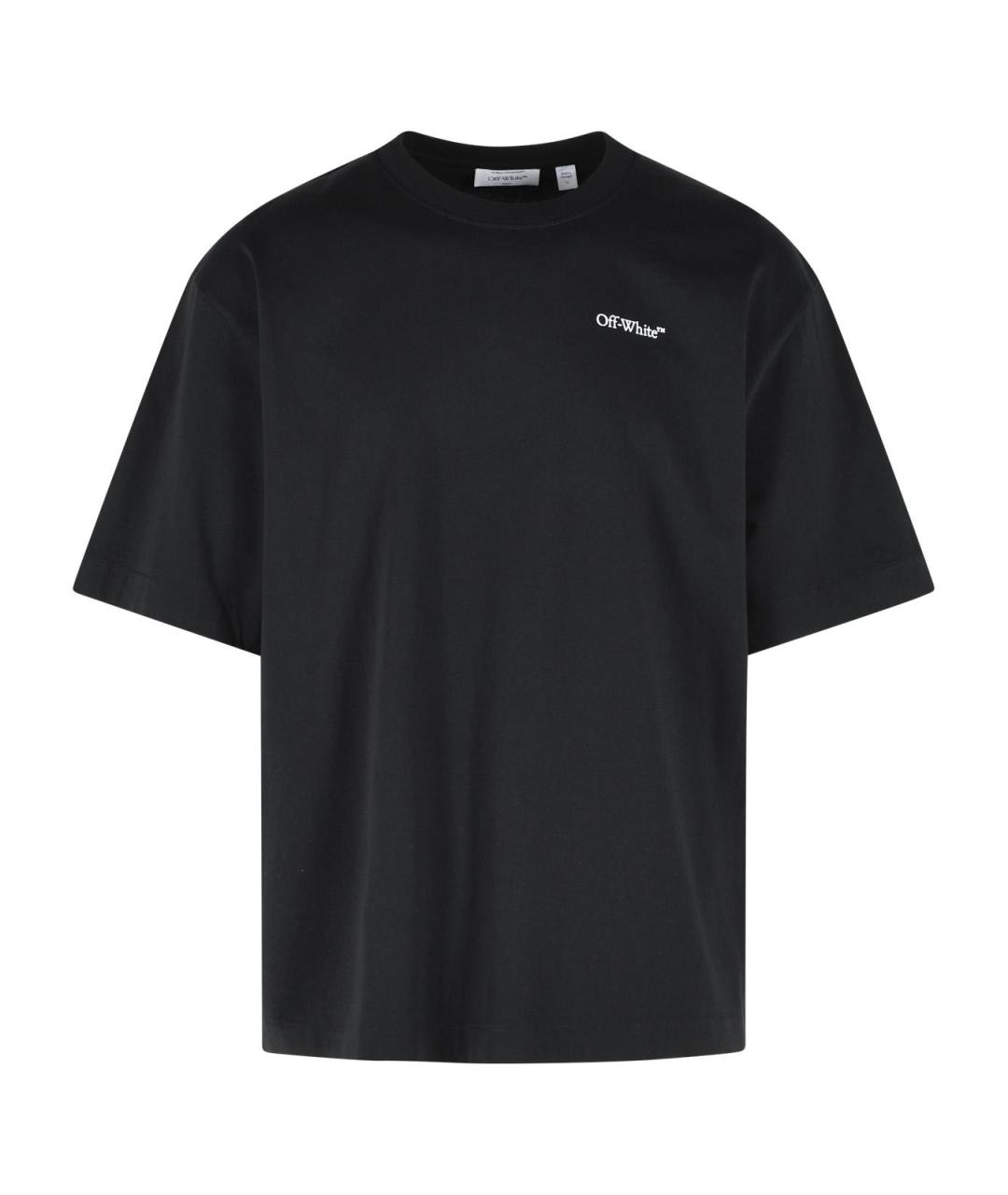OFF-WHITE Черная хлопковая футболка, фото 1