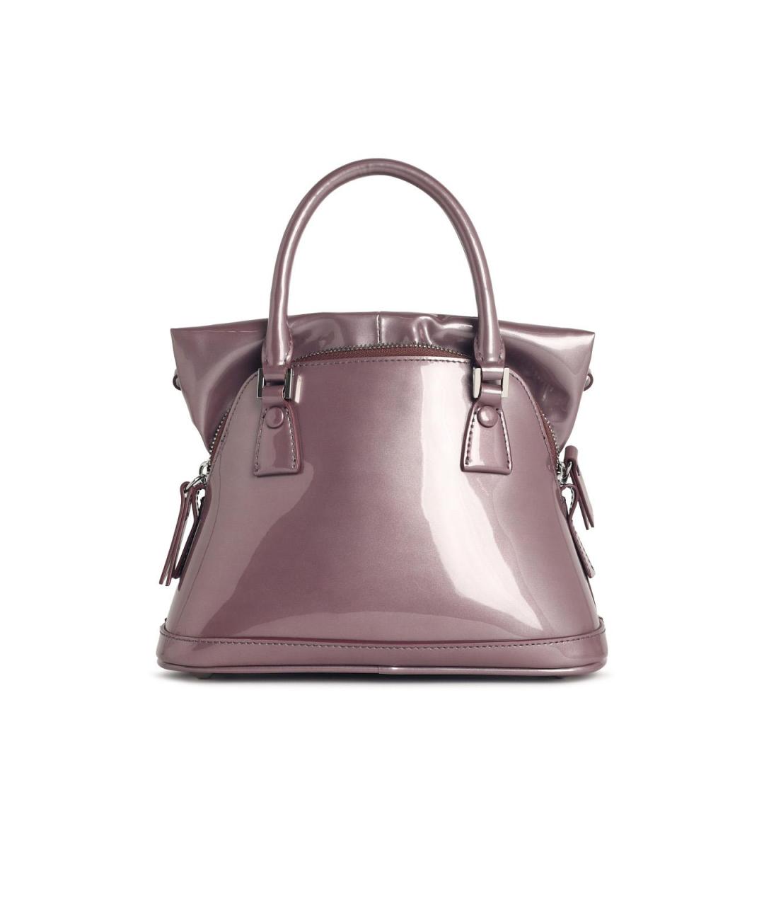 MAISON MARGIELA Фиолетовая сумка тоут из лакированной кожи, фото 3