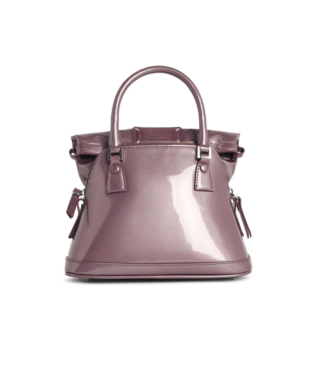 MAISON MARGIELA Фиолетовая сумка тоут из лакированной кожи, фото 1