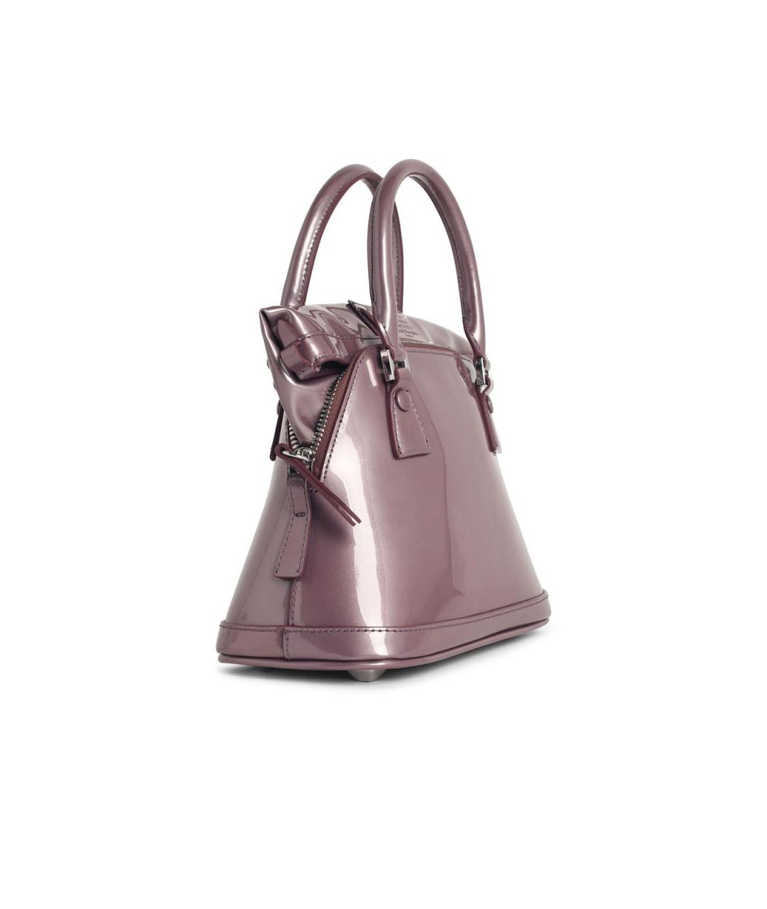 MAISON MARGIELA Фиолетовая сумка тоут из лакированной кожи, фото 2