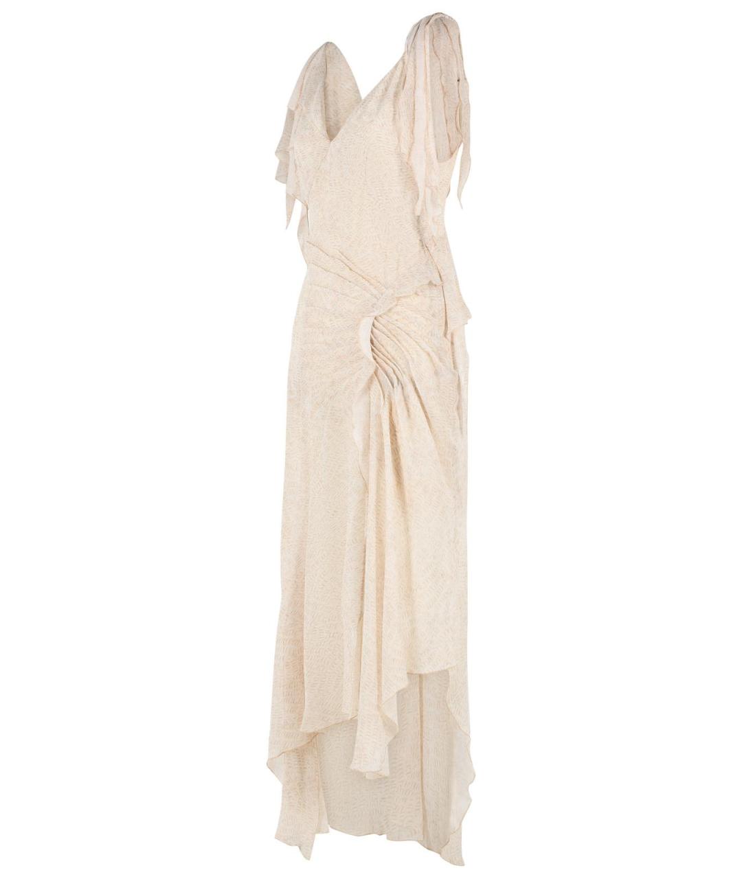 ISABEL MARANT Бежевое шелковое вечернее платье, фото 2