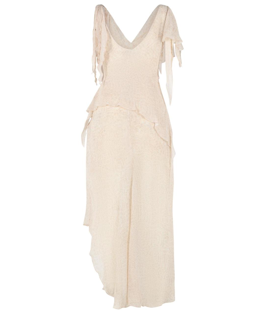 ISABEL MARANT Бежевое шелковое вечернее платье, фото 3