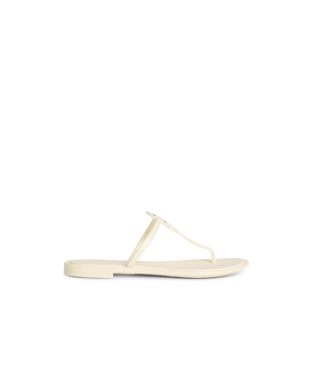 TORY BURCH Белые синтетические лоферы, фото 2