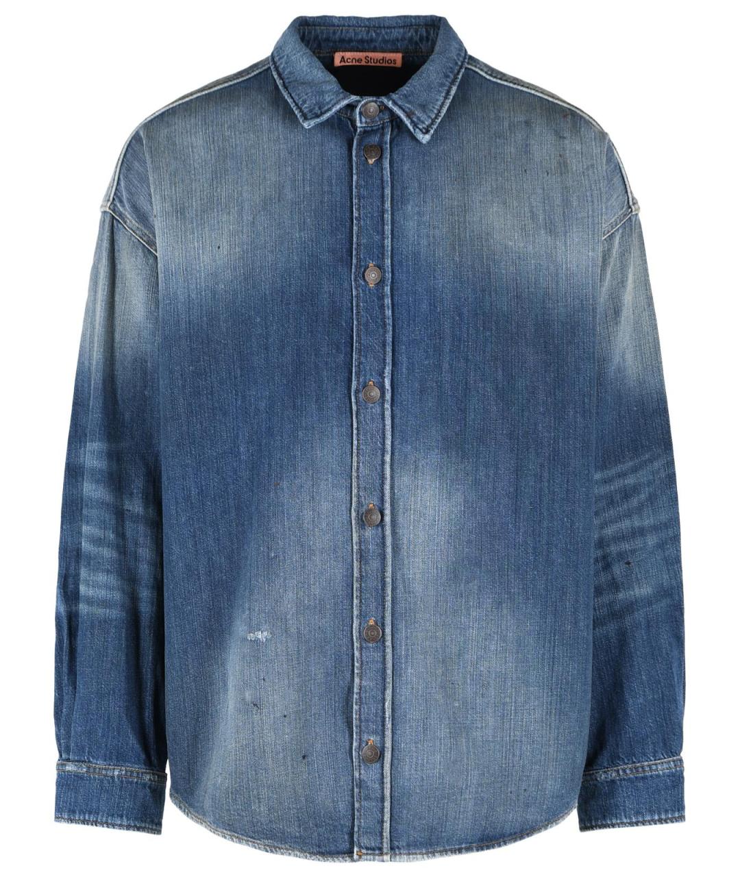 ACNE STUDIOS Синяя хлопковая кэжуал рубашка, фото 1